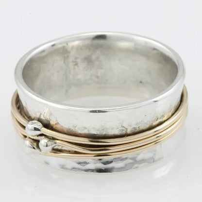 Vintage Gold Layered Silver Ring