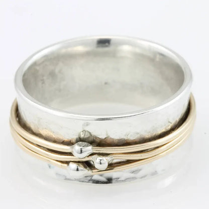 Vintage Gold Layered Silver Ring